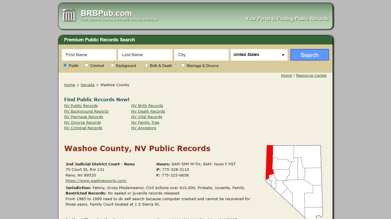 Washoe County Public Records | Search Nevada Government ...